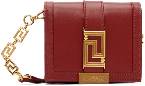 versace red croc bag|Versace greca goddess bag.